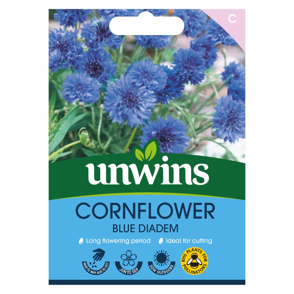 Unwins Cornflower Blue Diadem Seeds 5051618027595 2